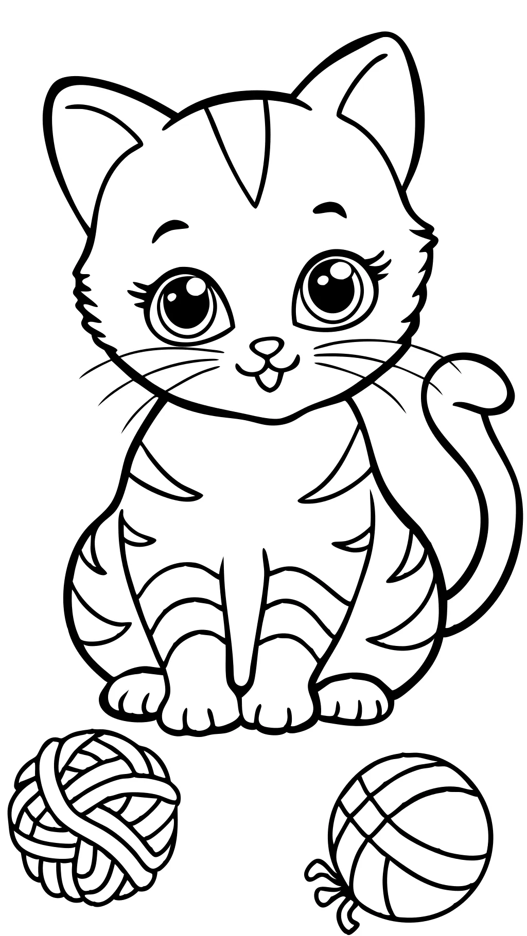 coloriages de chaton mignon